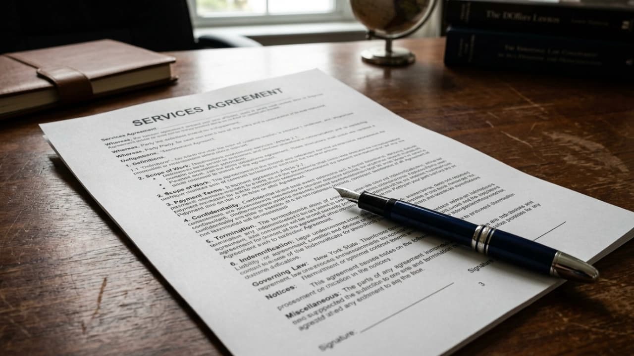 Contracts and legal documents ready for professional translation