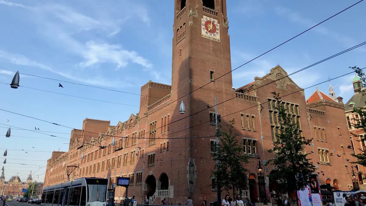 The Beurs van Berlage on the Damrak in central Amsterdam