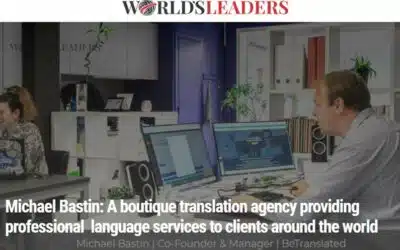 전 세계적으로 언어 서비스를 제공하는 전문 번역회사 CEO, 마이클 바스틴