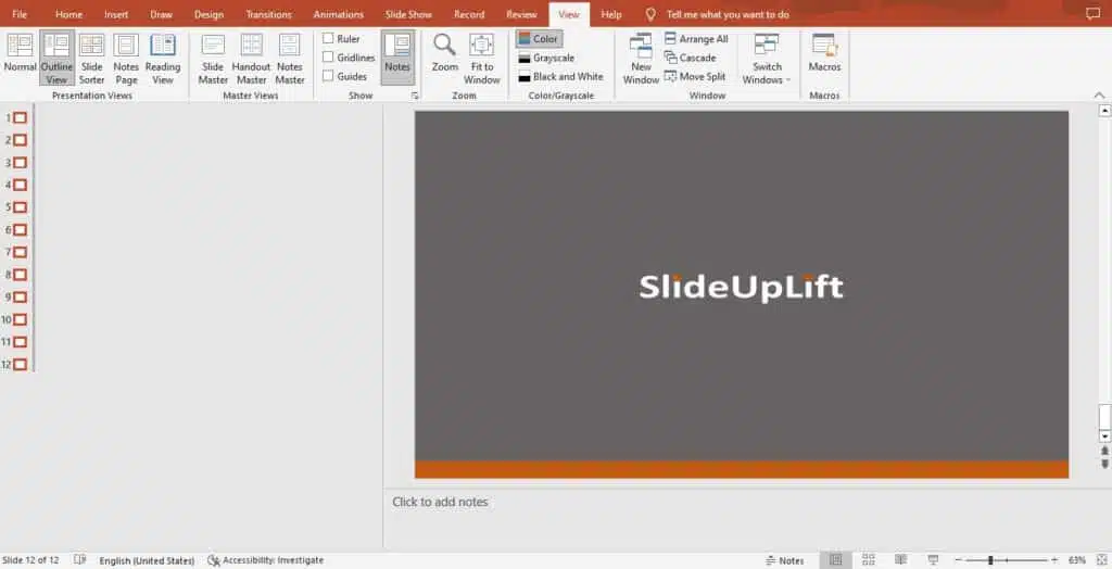 powerpoint online set proofing language for whole presentation