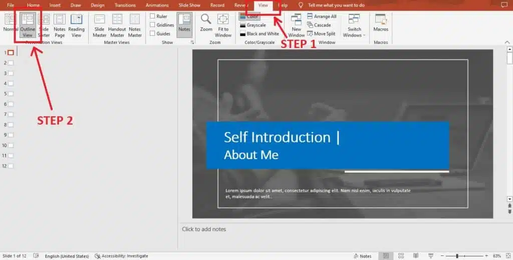 powerpoint online set proofing language for whole presentation