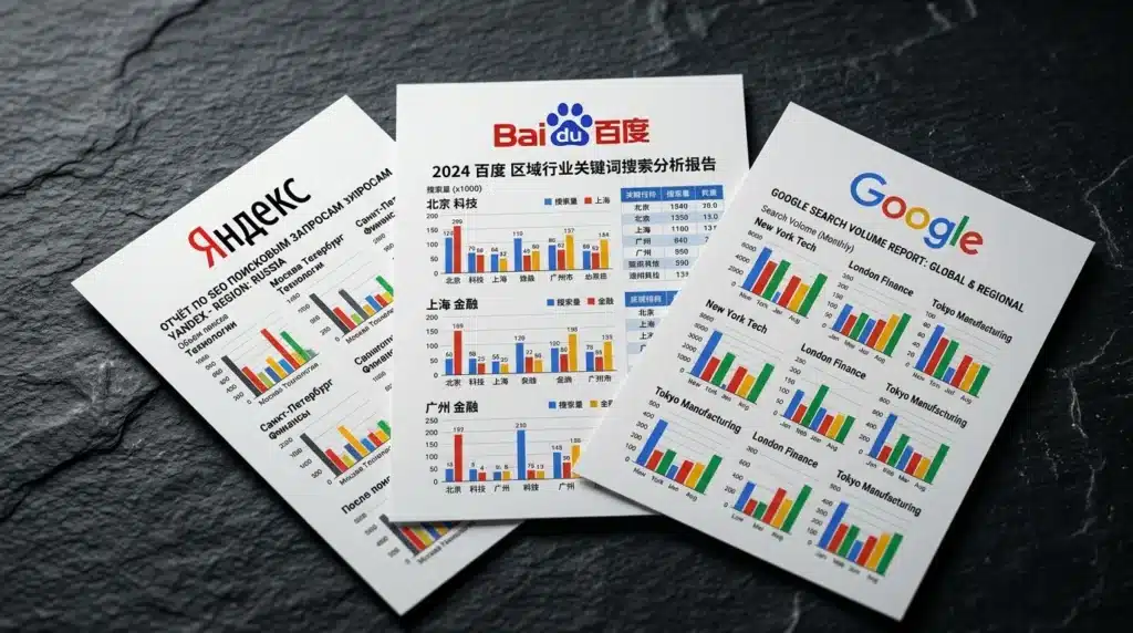 localized keyword research data comparison baidu yandex google